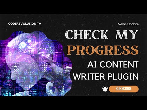 Check my current progress on the “AI Content Writer” plugin I am working on