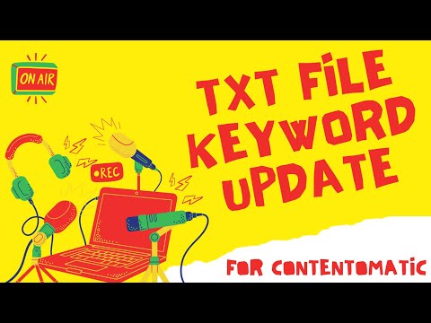 Contentomatic ArticleForge Update: Extract Keywords from txt files