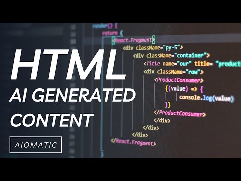 Aiomatic usage suggestion: How to Create AI Content With HTML Headings and Bold Text