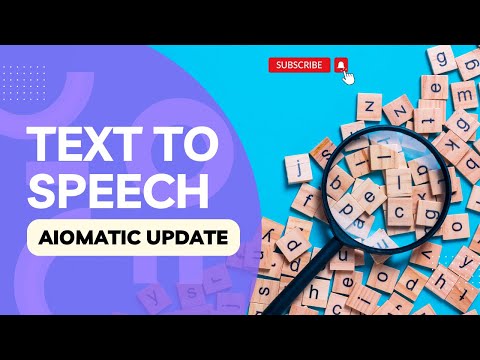 Aiomatic: Text-to-Speech update! Give a voice to your Aiomatic Chatbot!