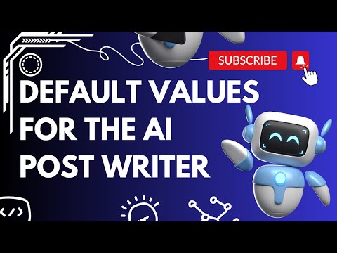 Aiomatic Update: Set Default Values For The AI Post/Product Writer