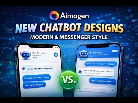 Aimogen: New Chatbot Designs – Modern & Messenger Style