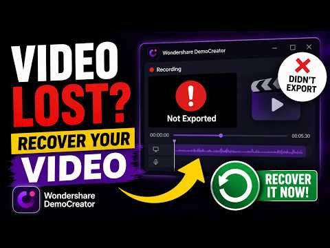 How to Recover Unsaved Videos in Wondershare DemoCreator (Forgot to Click Export?)