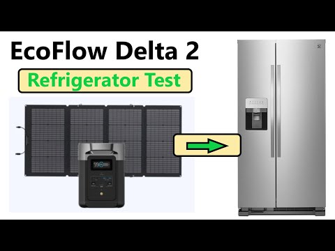 EcoFlow Delta 2 Refrigerator Test with EcoFlow 220 Watt Solar Panel