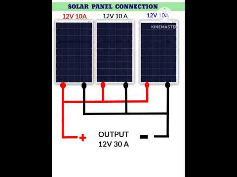 Solar panel parallel connection | 360 watt solar pannel connection |#solarsystem #solarpanel #shorts