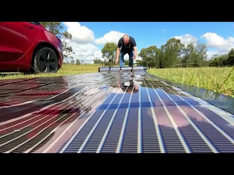Australian scientists power Tesla with printed solar panels