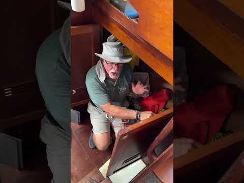 Testing solar panels on this old boat after running wires