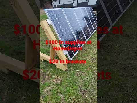 $120 DIY adjustable ground mount for solar panels. Check the description for details.