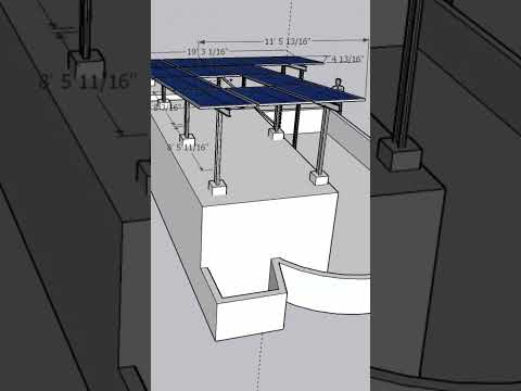Uplift Structure for Solar System Designed in Professional  Sketchup Software