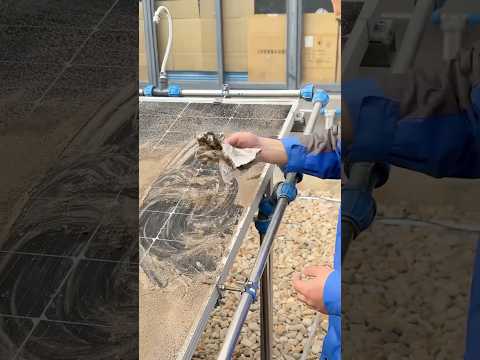 Quickly install a pipeline system for cleaning solar panels, controllable via smartphone