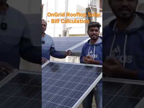 Rooftop Solar for Home – OnGrid –  Electricity Bill Calculation
