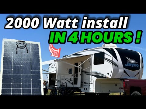 RV Solar Install Easy DIY Renogy 200 watt Flexible solar Panels