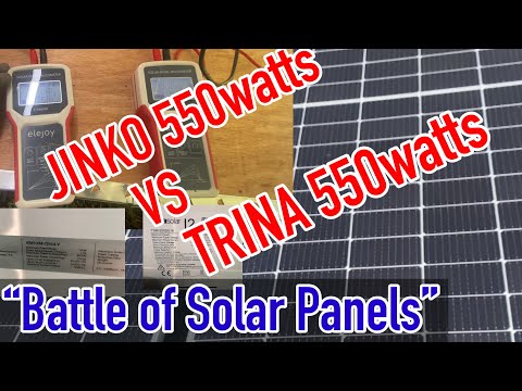 Part 1- Battle of Solar Panels! Jinko Solar vs Trina Solar  | 550 watts! @solarenz