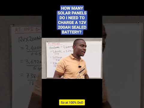 How many solar panels do I need to charge a 12v 200Ah sealed battery? #solarpanels #solarbattery