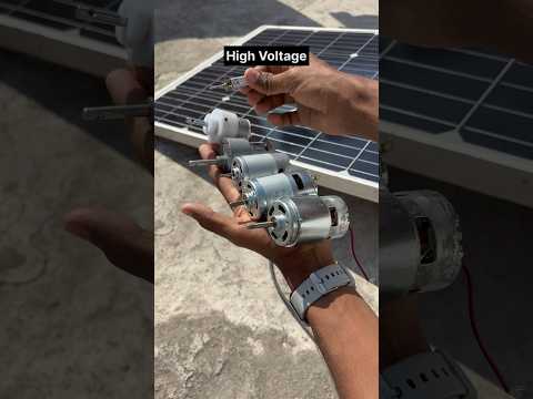 5v से 24v DC Motor  को Solar Panel से चलाया | Experiment😎