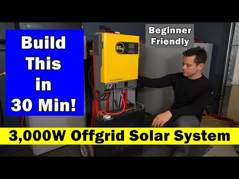 Build a 3,000W Off-grid Solar System in 30 Min! Natural Disaster, Grid Down, RV and More