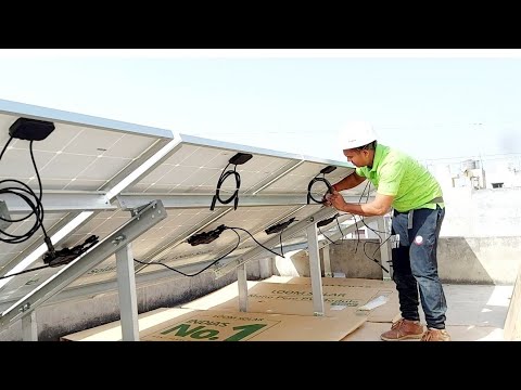 5 kilowatt solar system AC module installation  solar panel in Delhi
