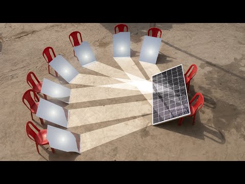 सूरज के प्रकाश को सोलर पर केंद्रित किया Making Powerful Solar Panel