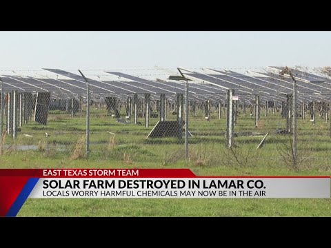 Severe weather destroys solar panels in Lamar County