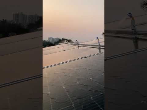 solar panel cleaning #system in india#installationsolar#solar_power#soldering#shortsvide