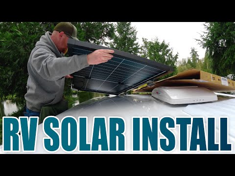WE HAVE SOLAR POWER! No Holes Drilled in our Escape Trailer | FULL TIME RV LIVING