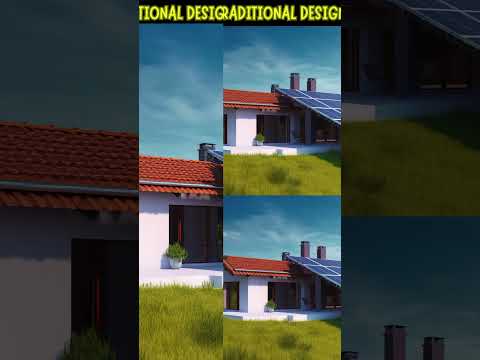 Traditional Home With Solar Panels For Practical House/ Cozy Cabin Ideas #shortvideo #shorts