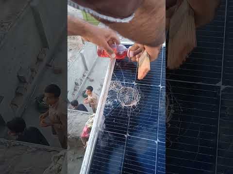damage solar panel repair #solarenergysystem #solarpanels