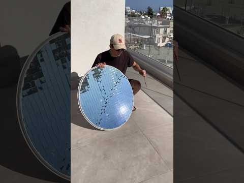 Homemade solar concentrator from mirrors and satellite dish #freeenergy #diy