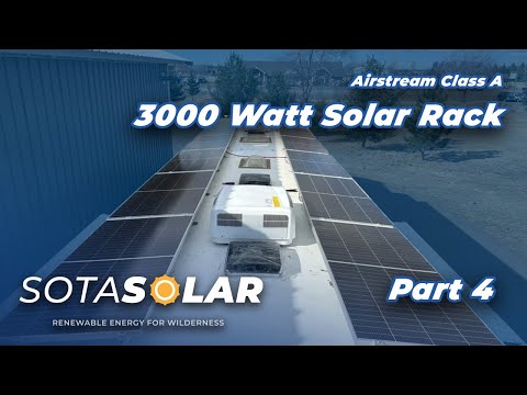3000 watts of 250w Solar Panels with Racking on Class A Airstream RV