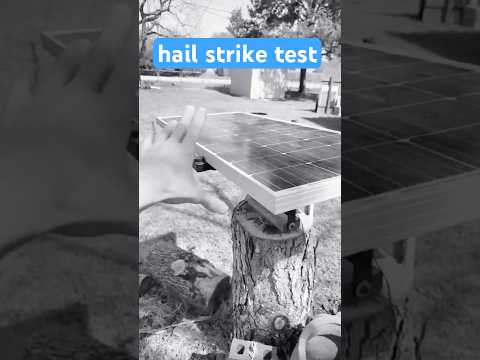 Solar Panel damage test! Using real life Sky Ice 🌨️ #hail #storm #extremeweather