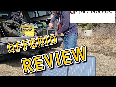 Battery station and solar panel review. ALLPOWERS offgrid power solutions.