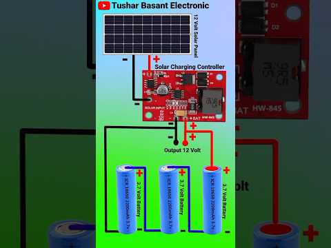 Solar Panel Se Battery Charge Kaise Karen | Lithium Battery Charge Kaise Karen | #shorts