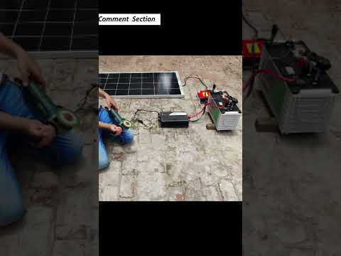 12V 180W Solar Panel System & Battery for 220V AC Load DIY #short