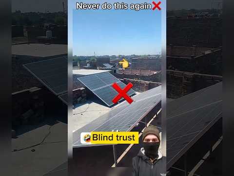 Solar panels installation goes wrong| Solar design   reviews #shorts #trending
