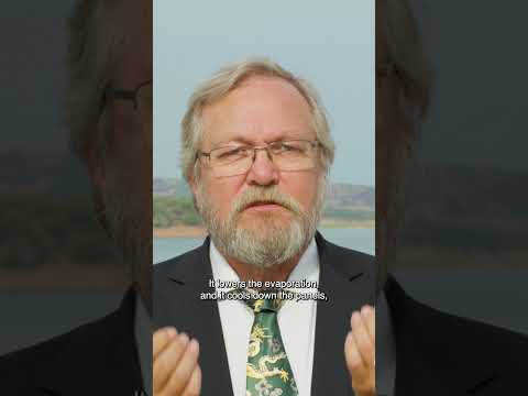 Floating solar panels are generating energy