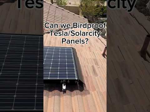 Can we Birdproofing Tesla solar panels or any panels with wind skirts ?