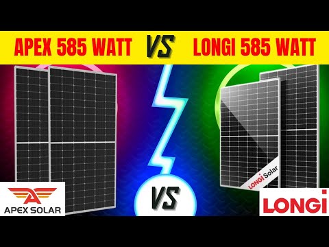APEX 585WATT VS LONGI 585WATT LIVE TESTING VOLTS AND AMPERE. #Solar #panels #Apex #Longi #volts