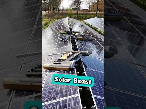 Solar Panel Cleaning BEAST 🤖 Clean Energy Game-Changer ☀️ Solar Panels Stay Clean 24/7 ⚡ #shorts