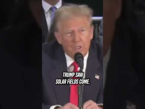 Trump Says Solar Panels “Look Like Hell”