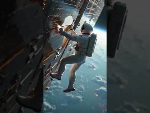 Adjusting Solar Panels in Space ☀️🚀#Space#Universe#Astronomy#Cosmos#NASA