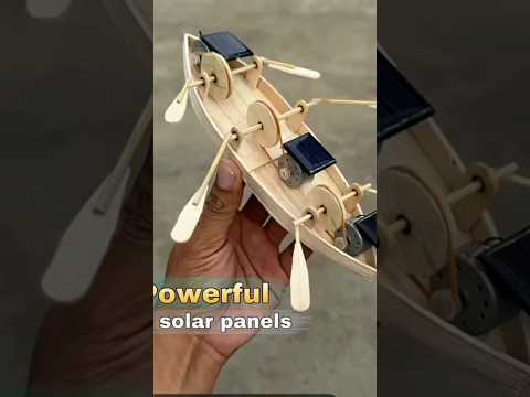3 powerful solar panels and 3 dc motor boat #shorts