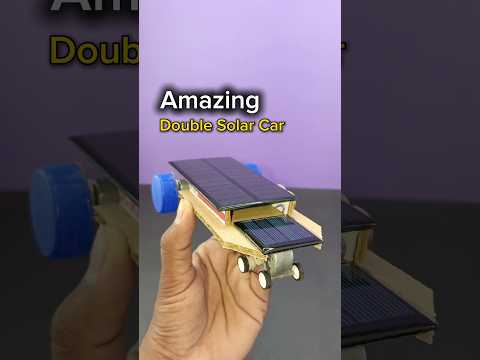 Double Solar powered car 🔥 |  project for student 😄 #shorts #diy