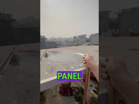 Cleaning solar panels No More 👍#shorts