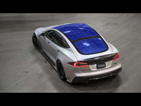 Solar Panels on a Tesla