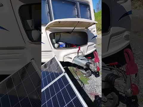 How to connect solar panels to a caravan.