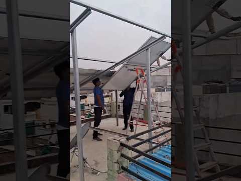 Solar panel shock/ current flow from GI structure #solar #solarpanels #solarsafety @SolarClap