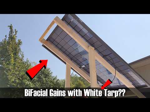 Sirius 415w BiFacial Solar Panels with White Tarp Behind! How Much Gain do you Actually get??