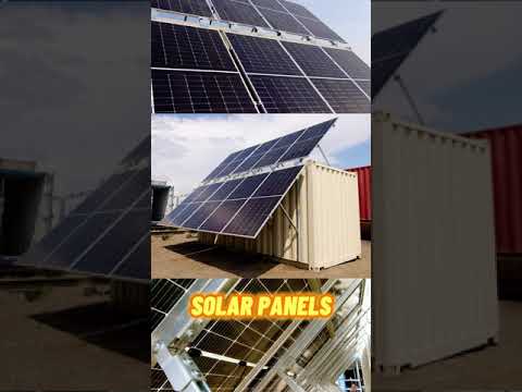 Solar Panels On A Shipping Container! #solar #greenenergy #shortsvideo