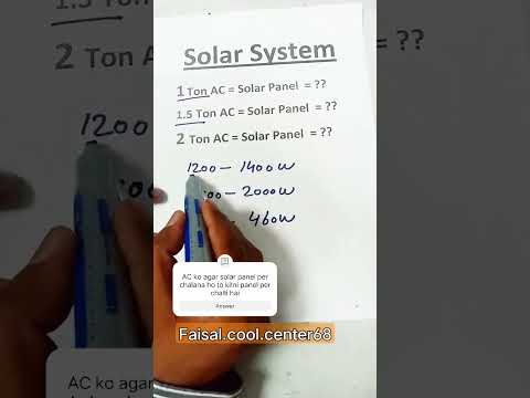 How much solar panel required for 1.5Ton||How many solar panels need to instal||#viral #solarsystem