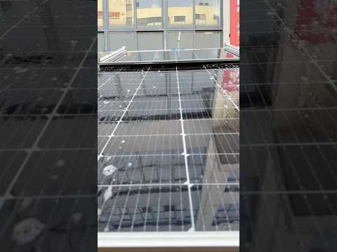 How to make cleaning solar panels easier?#solarsystem #solarpanels #automation #cleaning